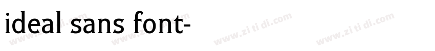 ideal sans font字体转换